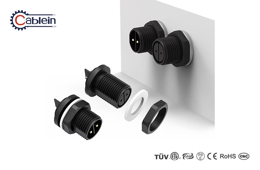 M12 Panel Mount Waterproof Connector